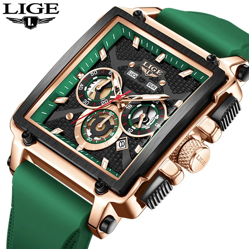 

LIGE 2026 новые роскошные мужские часы, модные спортивные военные водонепроницаемые светящиеся хронографы, кварцевые мужские наручные часы reloj hommes