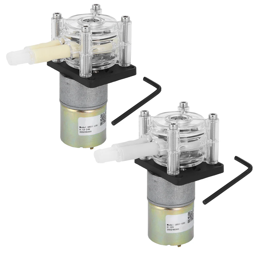 Priming Pump, Peristaltic Pump Priming Stainless Steel Wheel Frame PC Transparent Head DC Motor