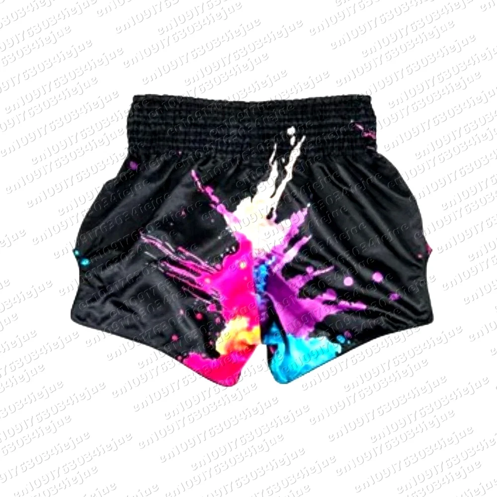 Thai-Boxshorts für Erwachsene, Männer und Frauen, sowie für Kinder – Boxtrainings- und Muay-Thai-Kampfshorts. – Detail 3