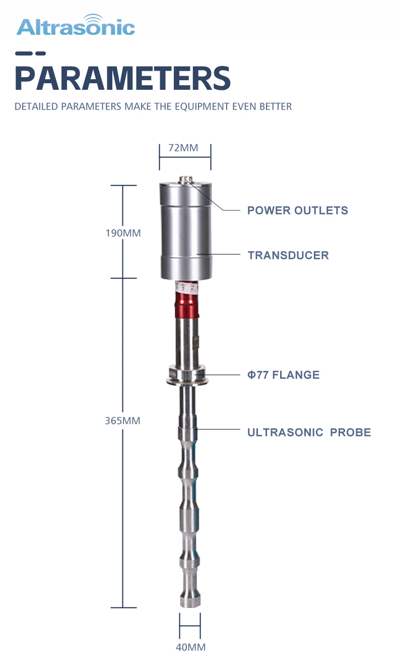 Homogenization 20K 2000W Lab Disperser Ultrasonic Stick Equipment Homogenization Testing Methanol Nanocomposite