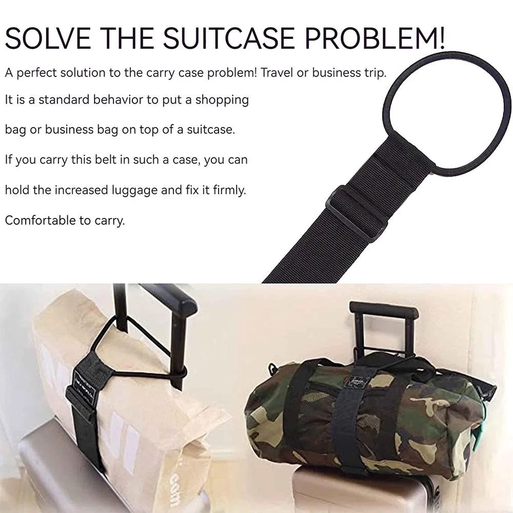 Adjustable Luggage Bungee Strap Universal Suitcase Carrier All Sizes Travel Essentials Secure Baggage Organizer