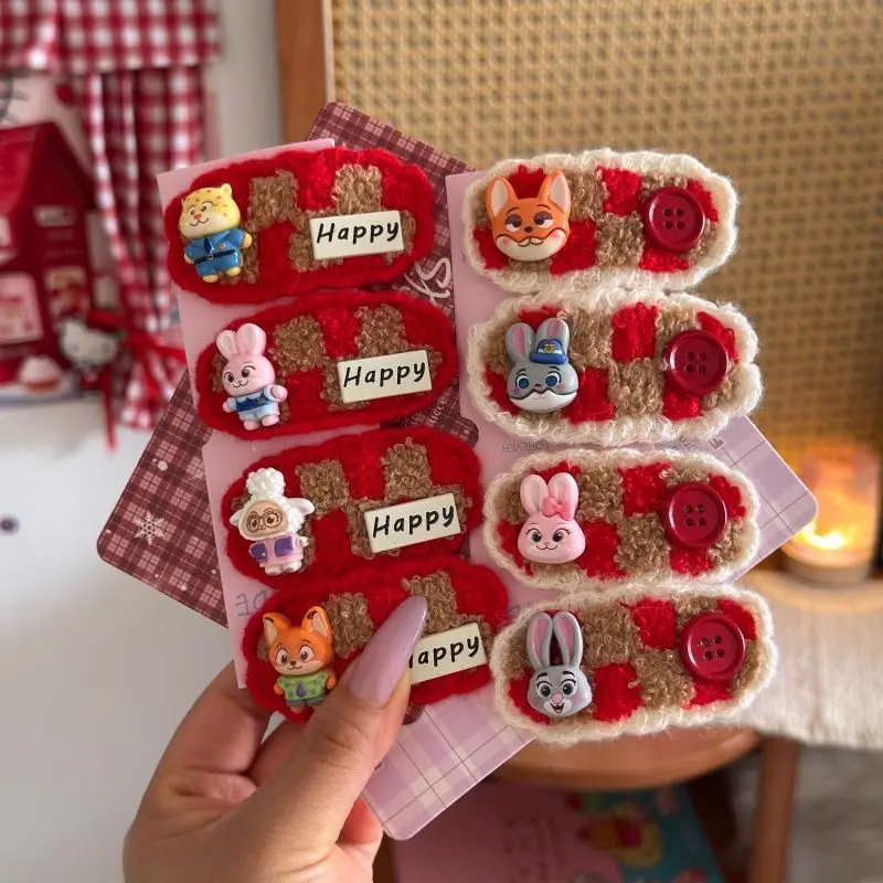 

Новый Disney Zootopia утконос зажим мультфильм красный Джуди Хоппс шпилька инновации новогодний головной убор милая девушка модный аксессуар для волос