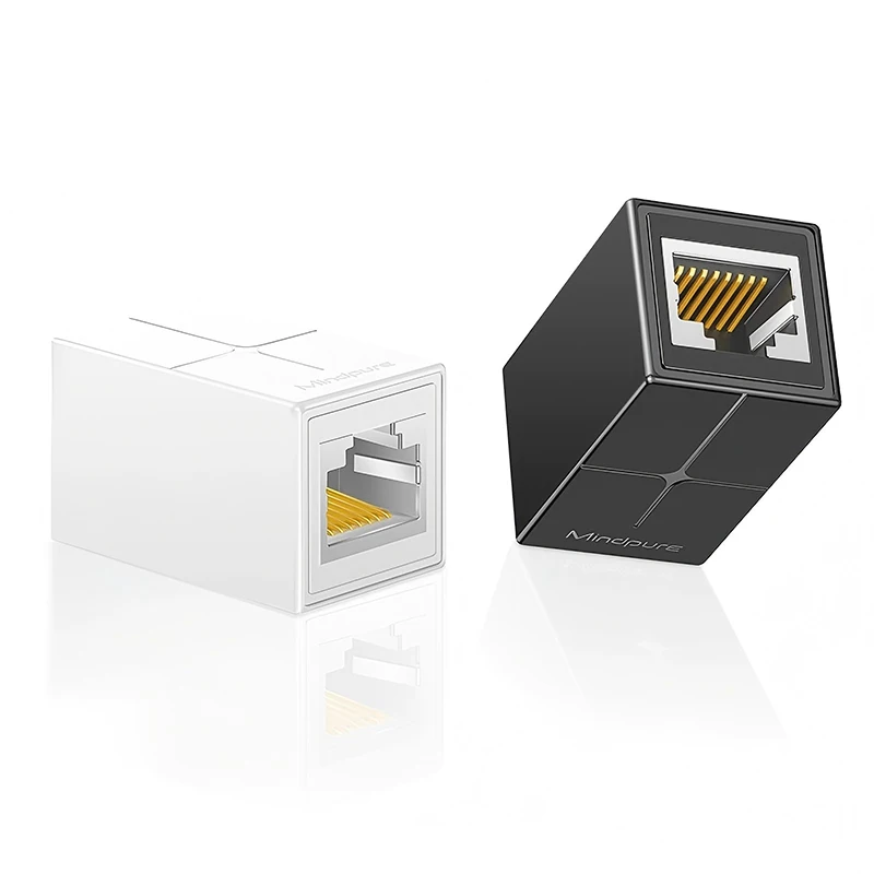 Conector de interfaz Cat 7 6 5 RJ45, adaptador de extensión de Cable Ethernet, convertidor extensor de Cable de red para Cable hembra a hembra