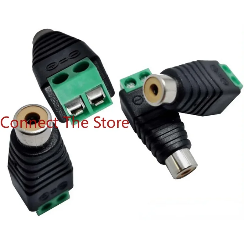 

10PCS AV Lotus Female Connector Solderless Screw RCA Audio And Video