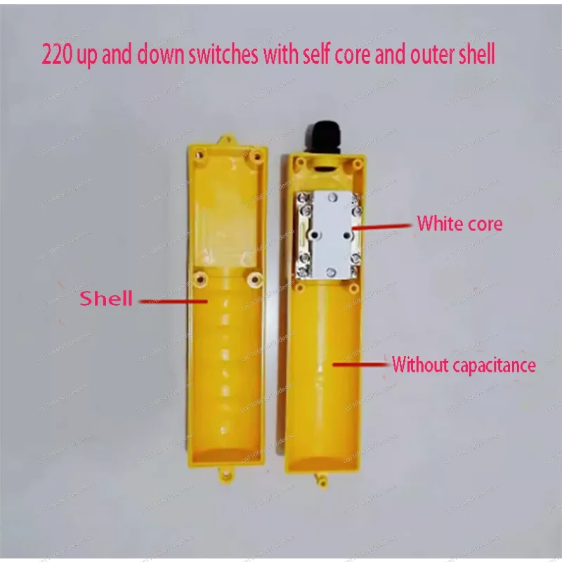 YBJ220V Electric Hoist Control Switch Up Down Lift Handle Full Set Remote Control Inner Core for Home Hoist Winch