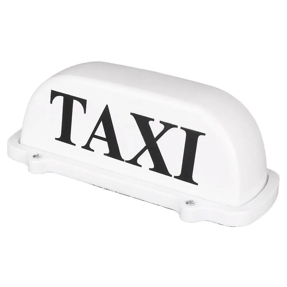 Lámpara de techo con luz superior para cabina de Taxi LED DC12V con base magnética logotipo de TAXI blanco