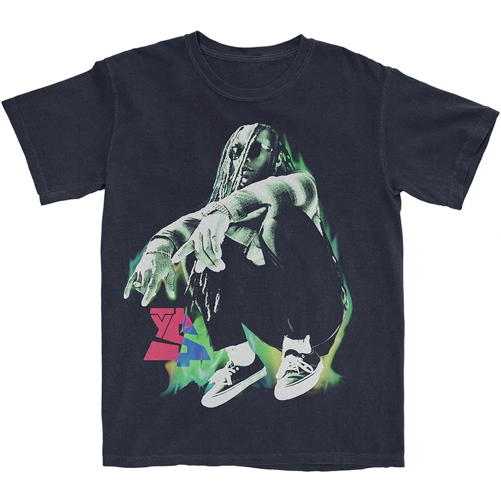 

Ty Dolla Sign Inferno T-shirt Peripheral Pattern Printing Summer Luxury Brand Cotton Men's and Women's T-shirt Short Sleeve