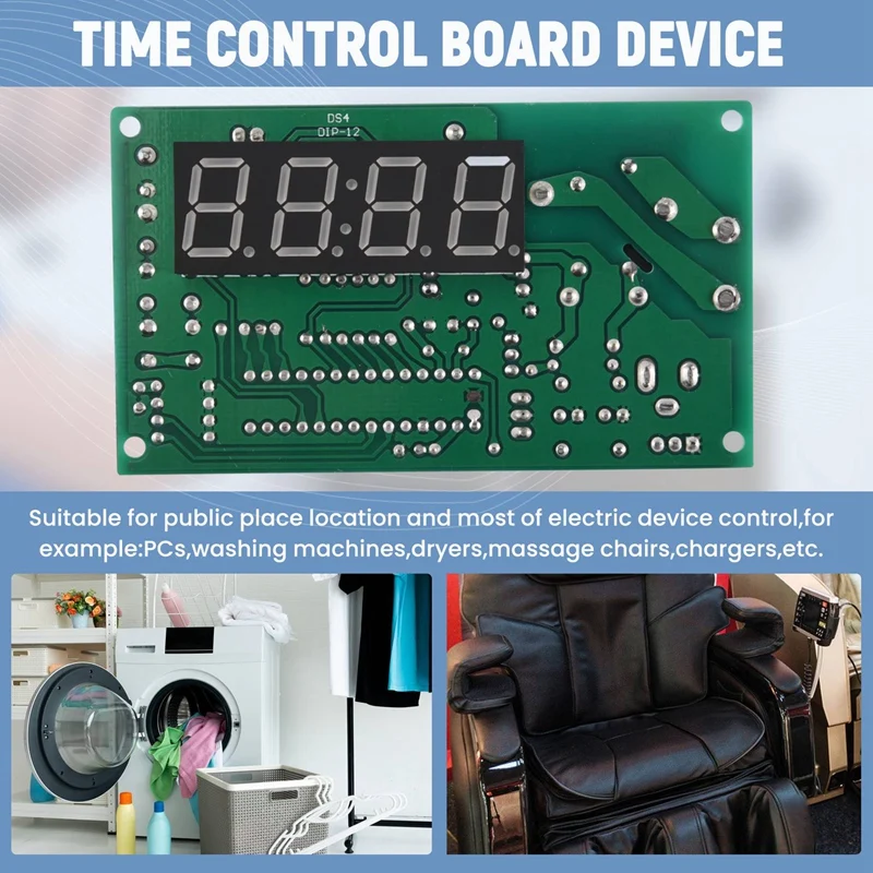 Jy-15A Timer Board Controller, fonte de alimentação para moedas abertas, bomba de água, máquinas de lavar, massagem Cadeiras Carregadores