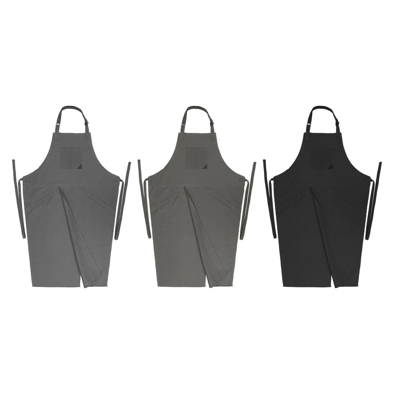 Ceramic Apron with Split Leg, Hanging Neck, Leather Tool 68cm X 110cm, Portable for Men And Women, for Bartender, Patio,