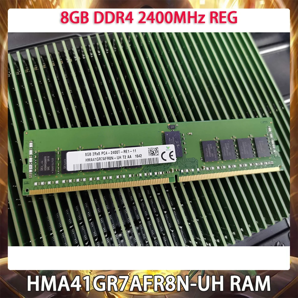 ل SK Hynix RAM 8GB DDR4 2400MHz REG 2RX8 PC4-2400T HMA41GR7AFR8N-UH ذاكرة الخادم