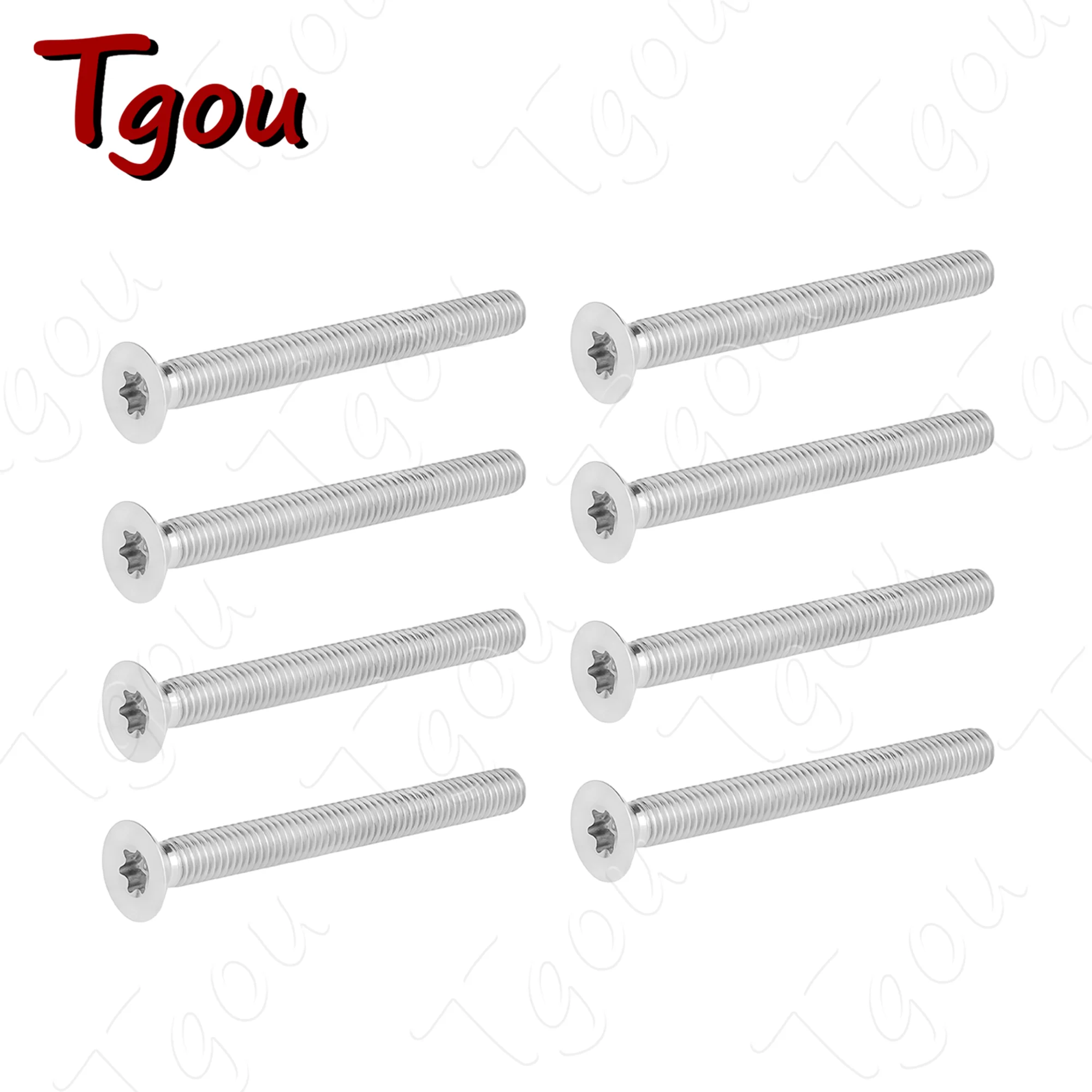 Болты из титанового сплава Tgou M6 M8x10/12/15/20/25/30/35/40/45/50/55/60/65/70 мм с потайной головкой и маркировкой для мотоциклов, 8 шт.
