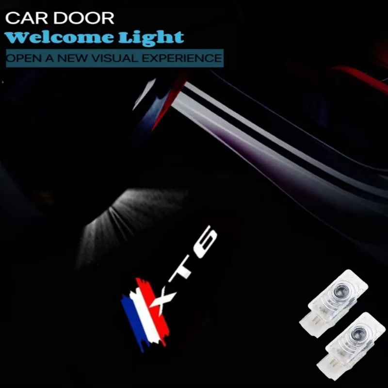 

2PCS Led Emblem Lamps Car Door Light Projector For Cadillac XT6 NEW Car Wireless Universal Styling Welcome Courtesy Accessories