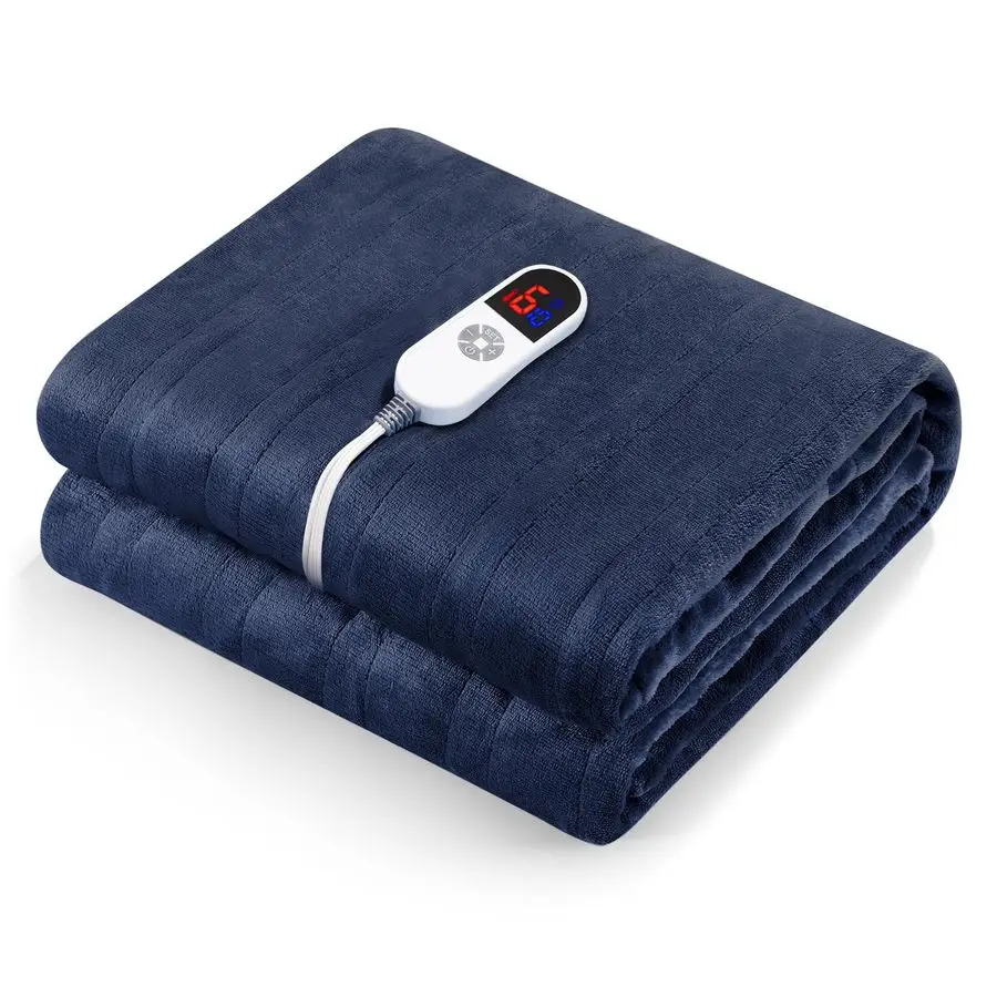 

Heated Electric Blanket Twin Size 62 x 84 Flannel Heated Blanket with 6 Heating Levels amp 10 Hours Auto Off, Comfort Warm Blank