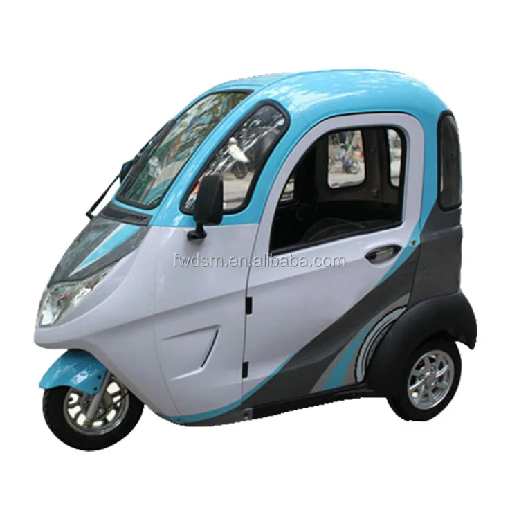 Enclosed cheap adult electric tricycle with passenger seat