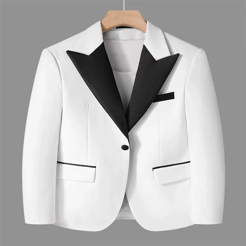 M21 New Fashion black Male Suits Slim Fit  Double Breasted Elegant Formal Best Men Male Wedding Suits Set Costume Homme