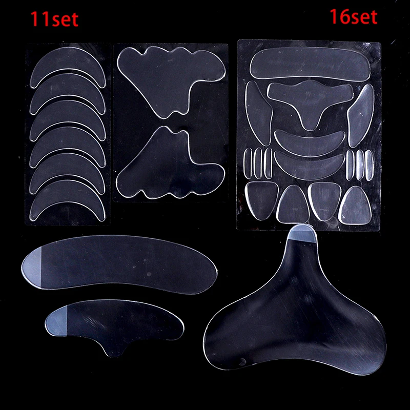 Parche facial de silicona para cara, ojos y frente, almohadilla elevadora antiarrugas para rejuvenecimiento de la piel, 11/16 Uds.