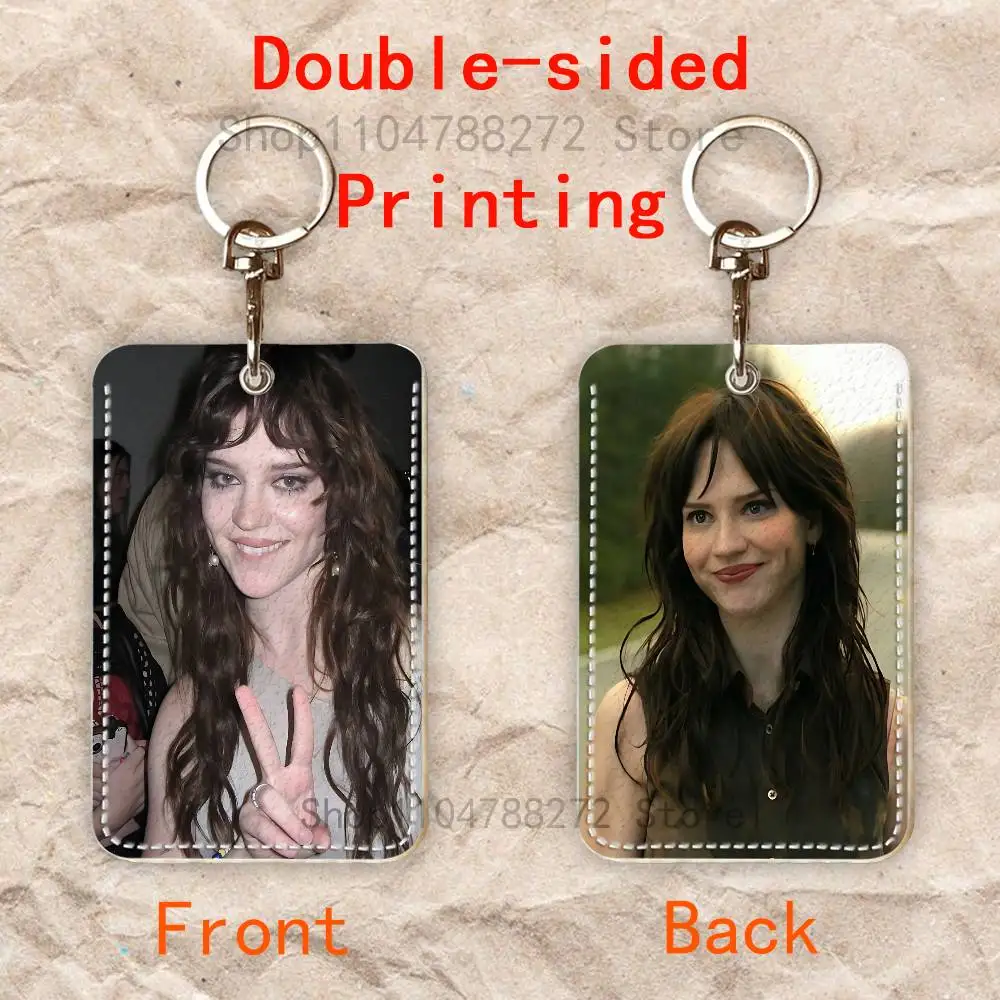 S-Sophie T-Thatcher Custom Access Card Case Leather Card Holder Keychain Key Ring Transportation Card Case Gifts
