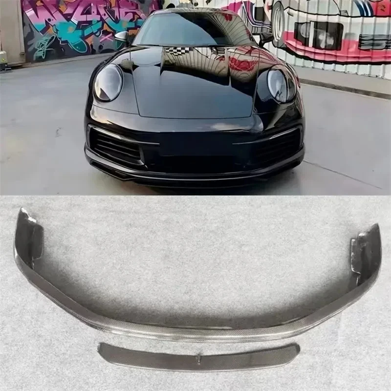 

Real Carbon Fiber Front Bumper Lip Under Spoiler Body Kit 992 2009-2021