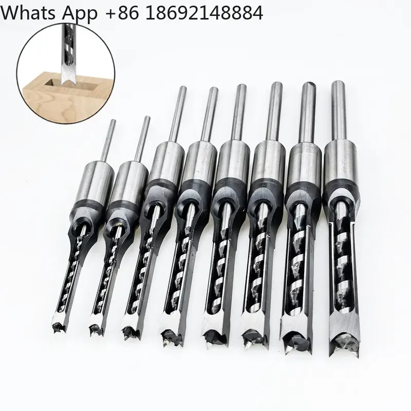 Woodworking Square Hole Drill Bit for Square Tenon Chisel Deep Hole Drilling Tool Square Hole Drill Bit for Woodworking
