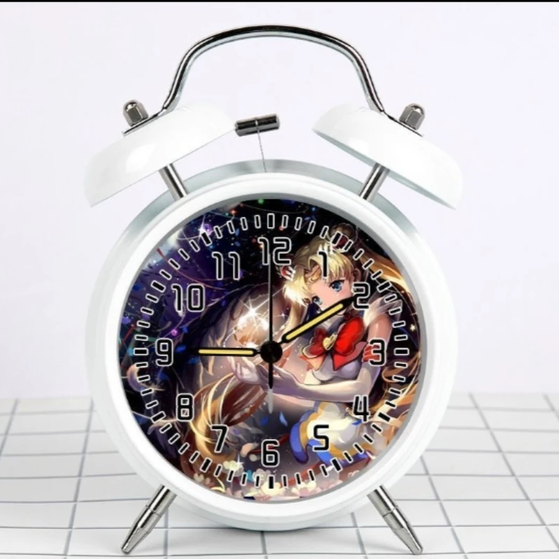 Reloj despertador Sailor Moon, dibujos animados, Anime, personalidad, moda, estudiante, niño, silencioso, despertador en tiempo, artefacto, regalo de vacaciones Kawaii