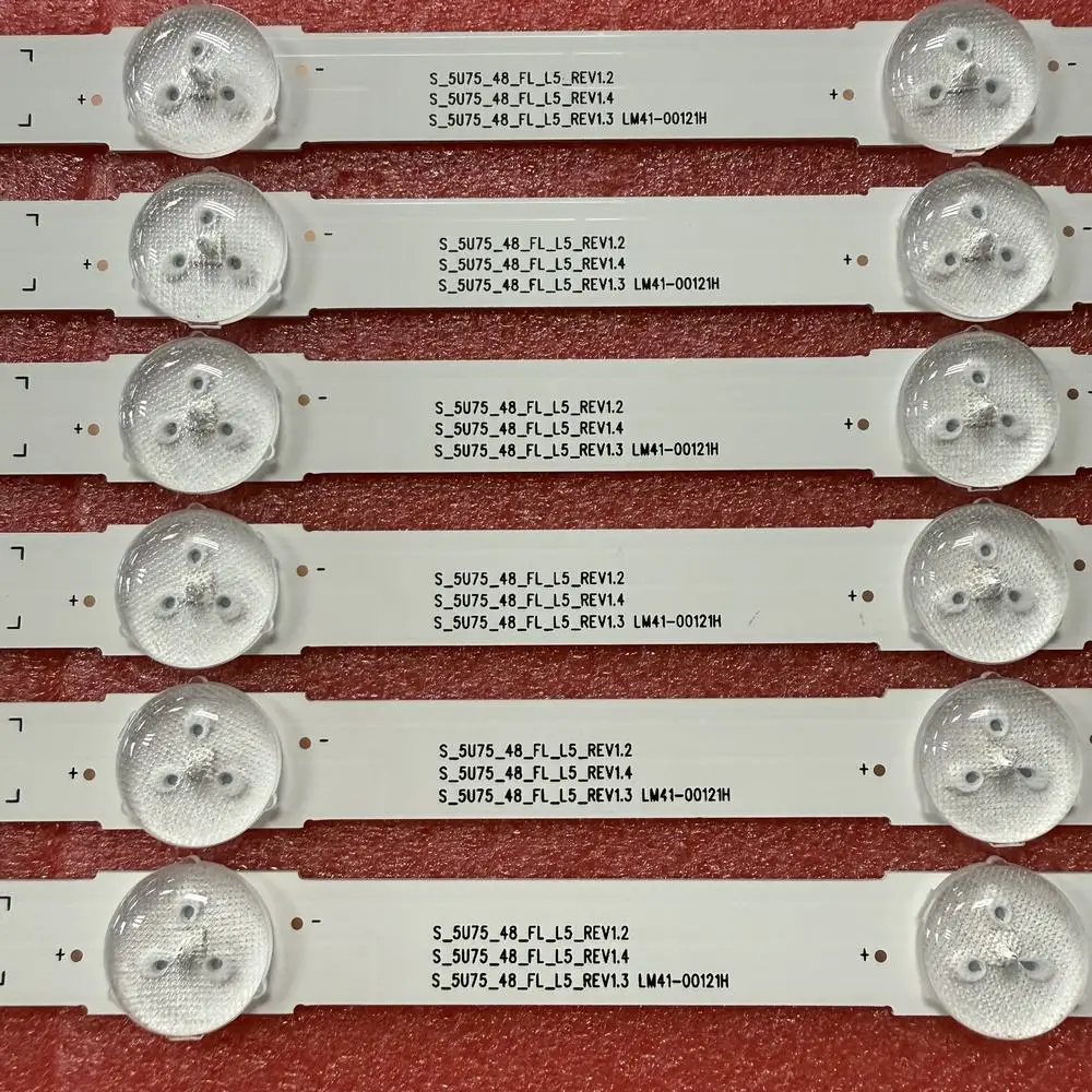 12 قطعة LED شريط إضاءة خلفي لسامسونج UE48JU6000W UE48JU6450 UE48JU6600 UE48JU6770 V5DU-480DCA-R1 480DCB LM41-00121H 00121G
