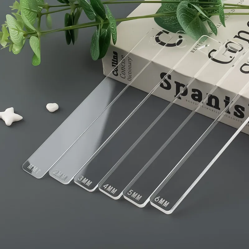 Regla de aplanamiento de espesor de arcilla suave, almohadilla rodante, herramienta de aplanamiento, bricolaje, artesanía, auxiliar, herramienta rodante de arcilla de 2/3/4/5/6mm, 10 Uds.