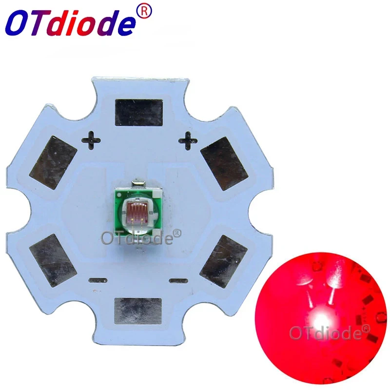 50 SZTUK Epileds 3W 3535 SMD Deep Red 660nm XPEE Diode High Power 660NM Plant Grow LED Light z płytką drukowaną 20mm/16mm