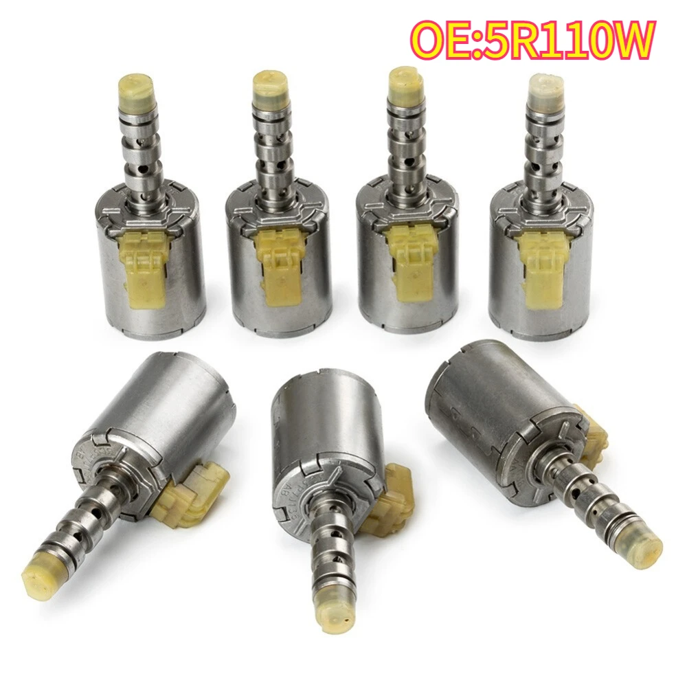 

High quality New For 7Pcs 5R110W Transmission Shift Solenoid Valve Set 99185 For Ford 2003-UP (3C3Z-7G383AB 36971A 5R110)