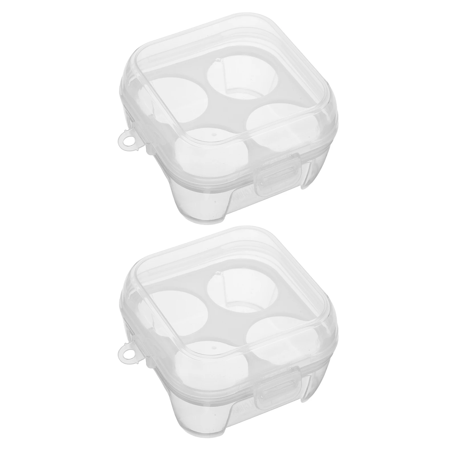 

2pcs Outdoor Egg Storage Box Shockproof Portable Transparent Plastic Egg Holder Camping Picnic Reusable Container