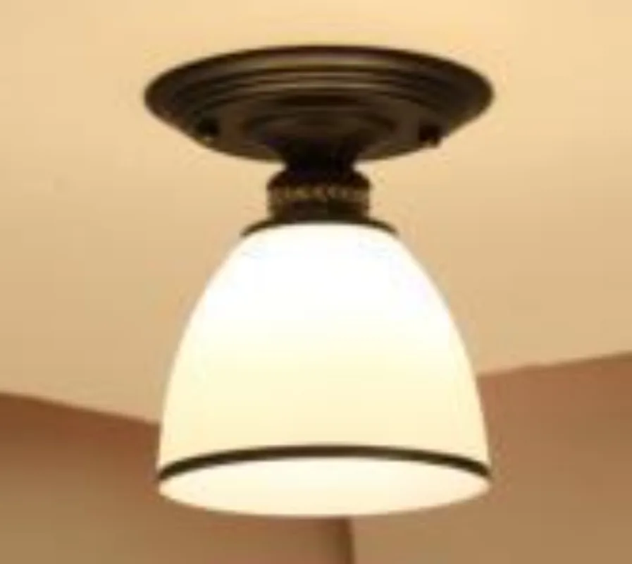 E27 مصباح سقف واحد صغير من الزجاج البسيط المستدير لإضاءة شرفة المدخل والشرفة