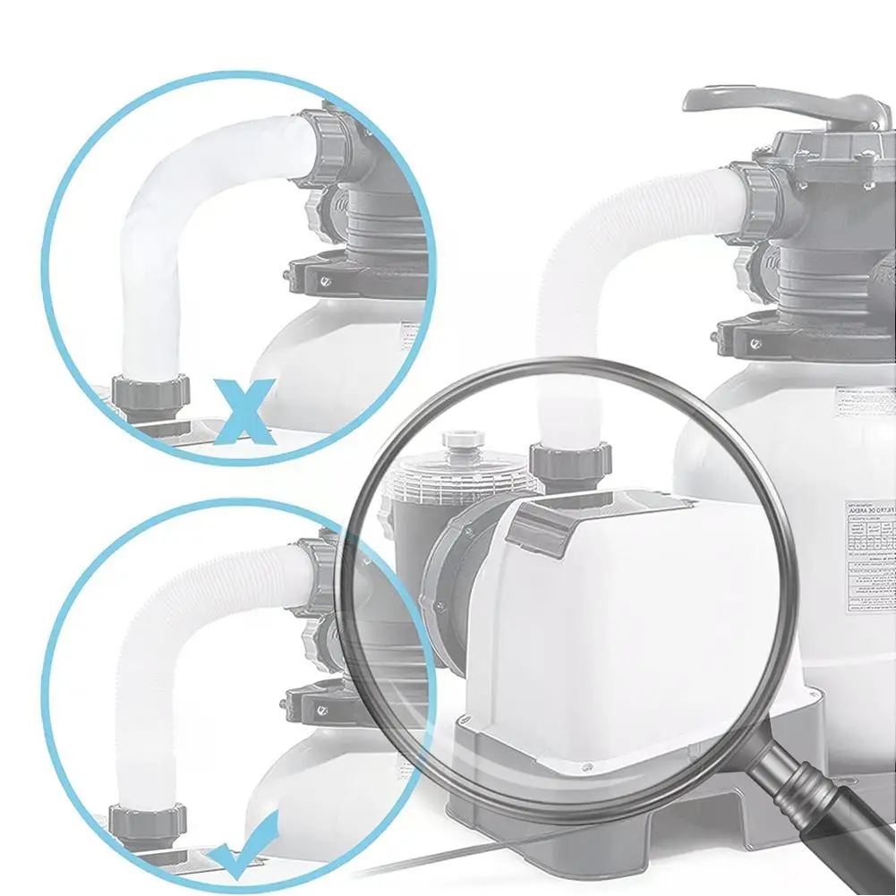 

16 Inch Pool Sand Filter Pumps Hose Swimming Pools Pump Adapter 11535 Interconnecting Hose Portable for Intex Pool Accessories