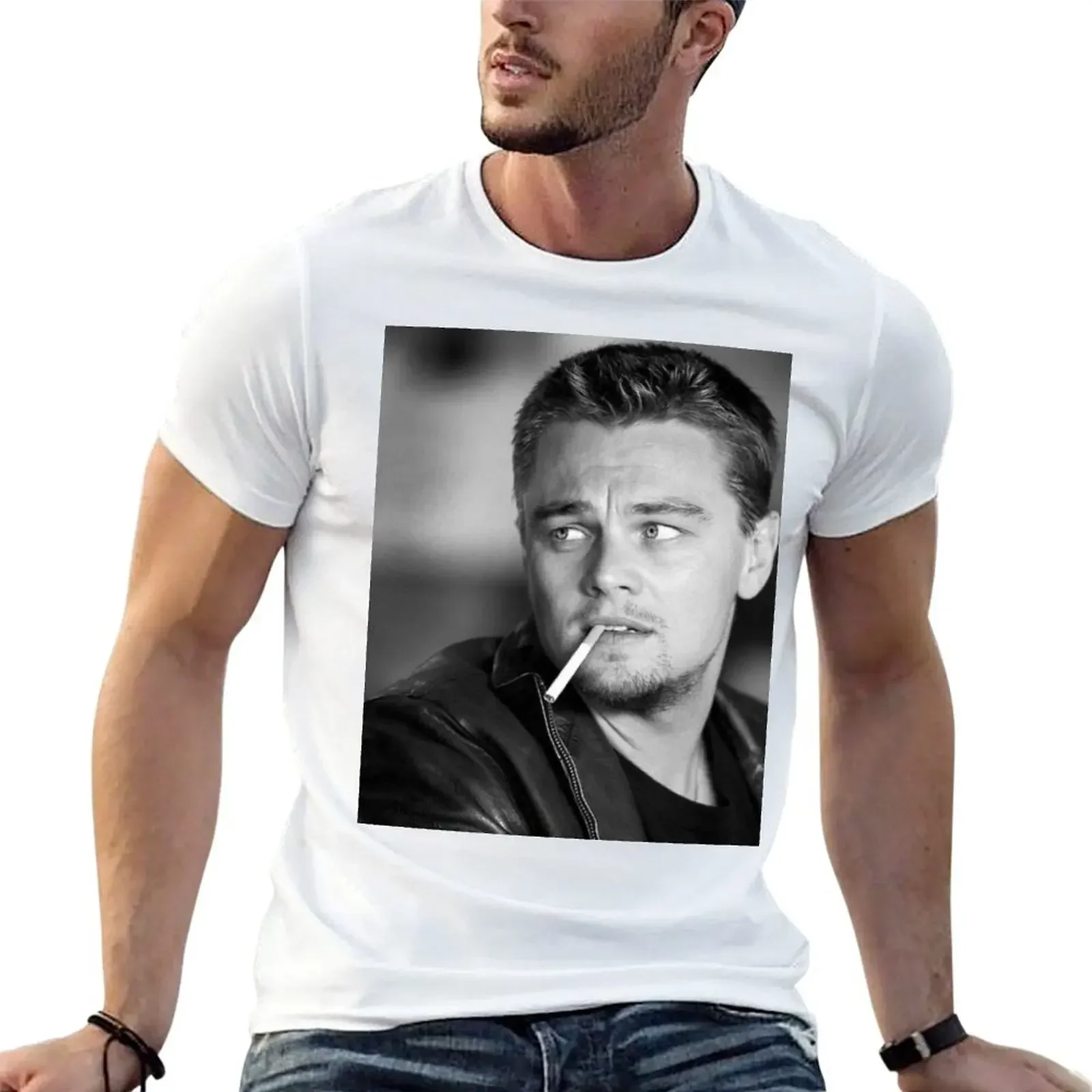 Leonardo DiCaprio T-Shirt blanks quick-drying graphic tee shirt mens graphic t-shirts anime