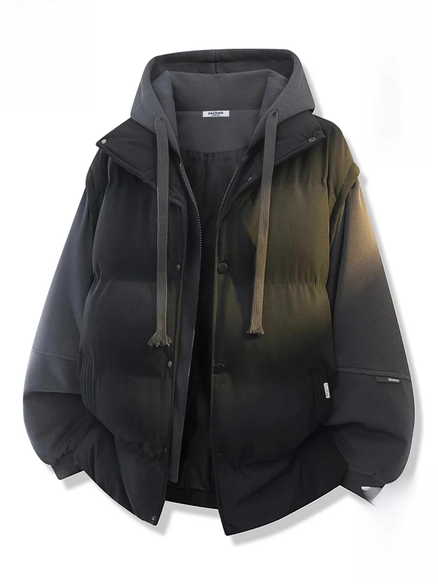 

Мужская утепленная куртка Paul Frank из хлопка с капюшоном, в стиле пэчворк, модная зимняя теплая молодежная куртка из полиэфирного волокна