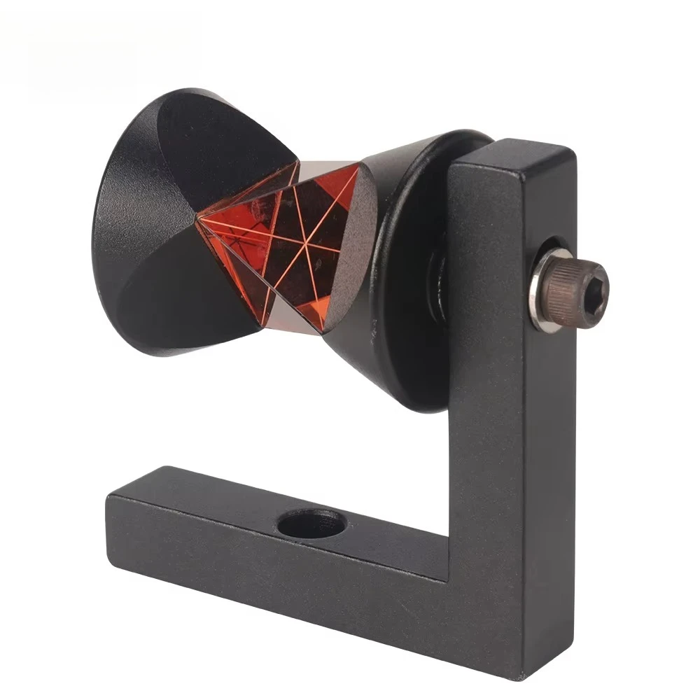 GRZ101S Mini 360° Prism Reflector Mounted on GMP104 L Bar Holder, Surveyor Retro Prism Used for Total Station for Monitor