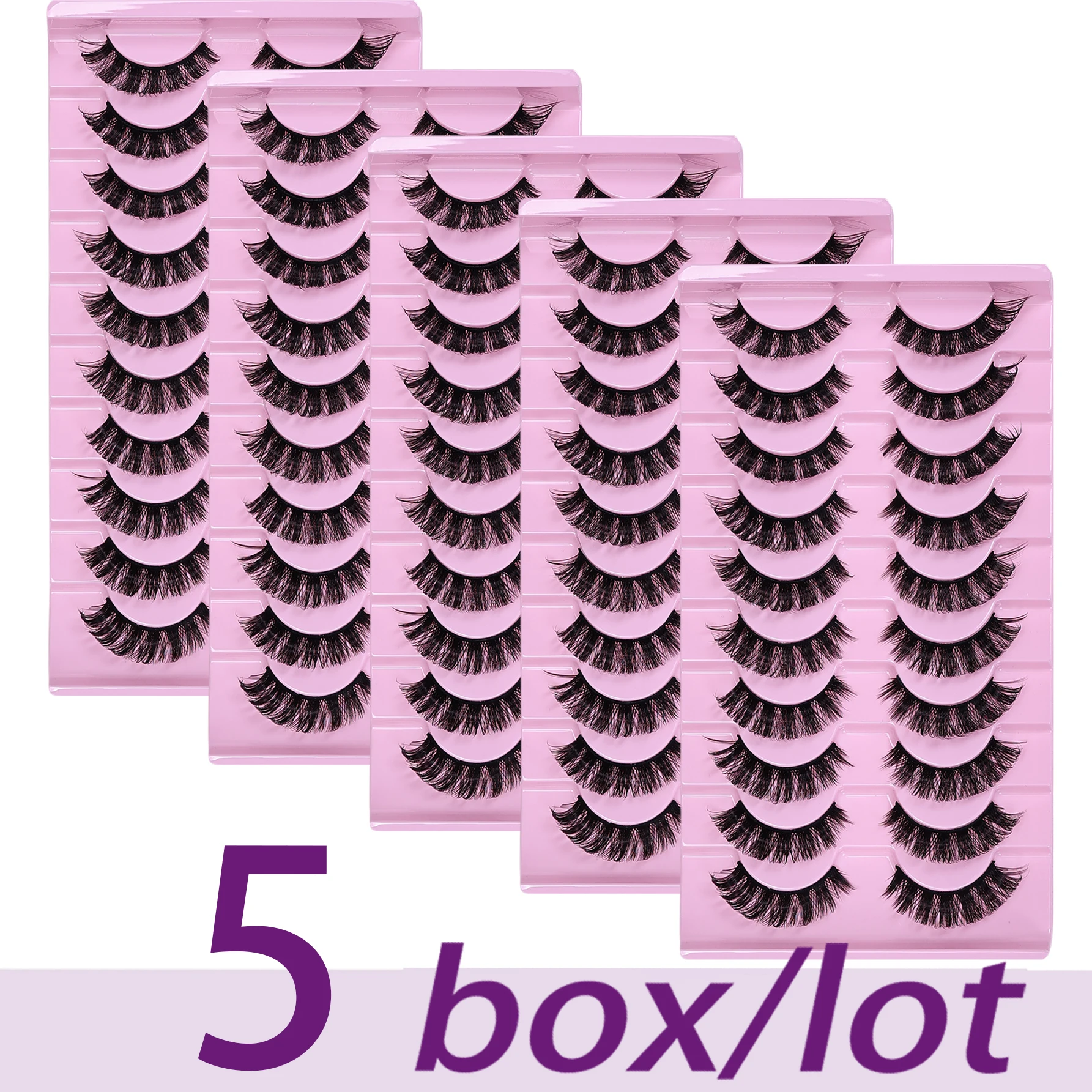 30 Paare/50 Paar DD Curl Russische Streifenwimpern Flauschiges Volumen Falsche Wimpern DD Curl Dramatische Messy Faux Nerz Make-up Fake Wimpern