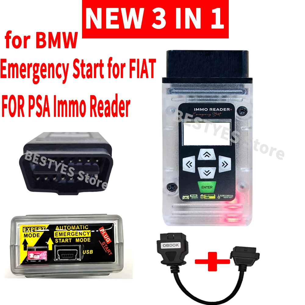 

IMMO Reader for PSA 3IN1 Emergency Start Rea-ding PIN -Code for Peugeot for Fiat for BMW with Working Key