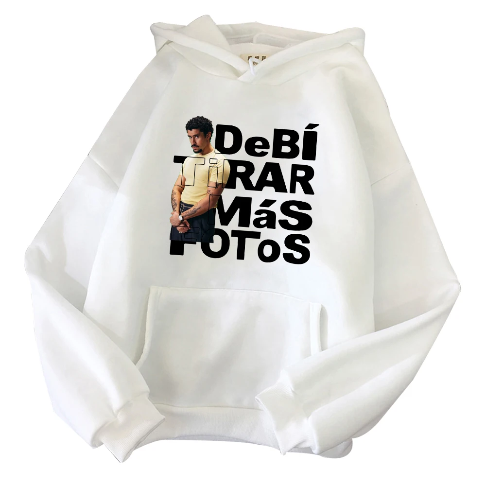 Bad Bunny Debi Tirar Mas Fotos Hoodie Harajuku Pullover Tops Sweatshirt Fans Gift