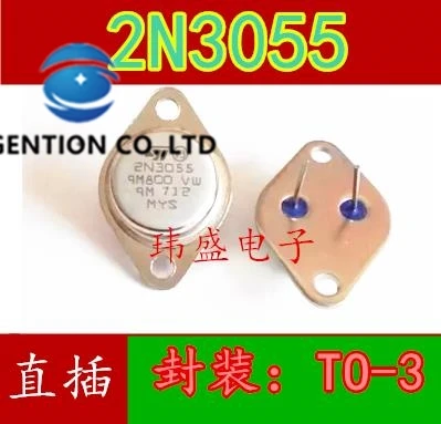 10 Uds 2N3055 sello dorado 15A 100V 115W transistor de potencia NPN transistores NPN TO-3 en stock 100% nuevo y original