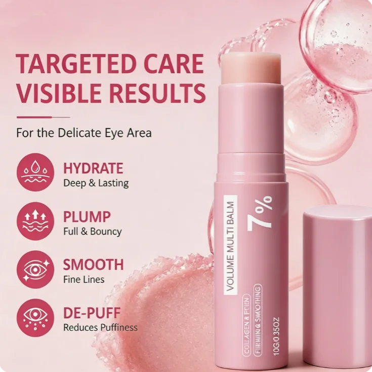 PDRN Pink Collagen Volume Multi Balm 5% 7% Volufiline Facial Eye Neck Plumping Moisturizing Stick Non-greasy Hydrating Skin Care
