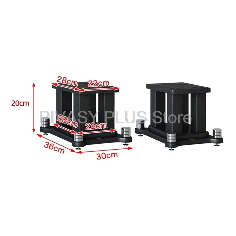 2 stuks 20-80 cm luidsprekerstandaard 5x5 cm stalen frame audiostandaard ronde basis luidsprekerplank voor DJ boekenplank satellietgeluidssysteem
