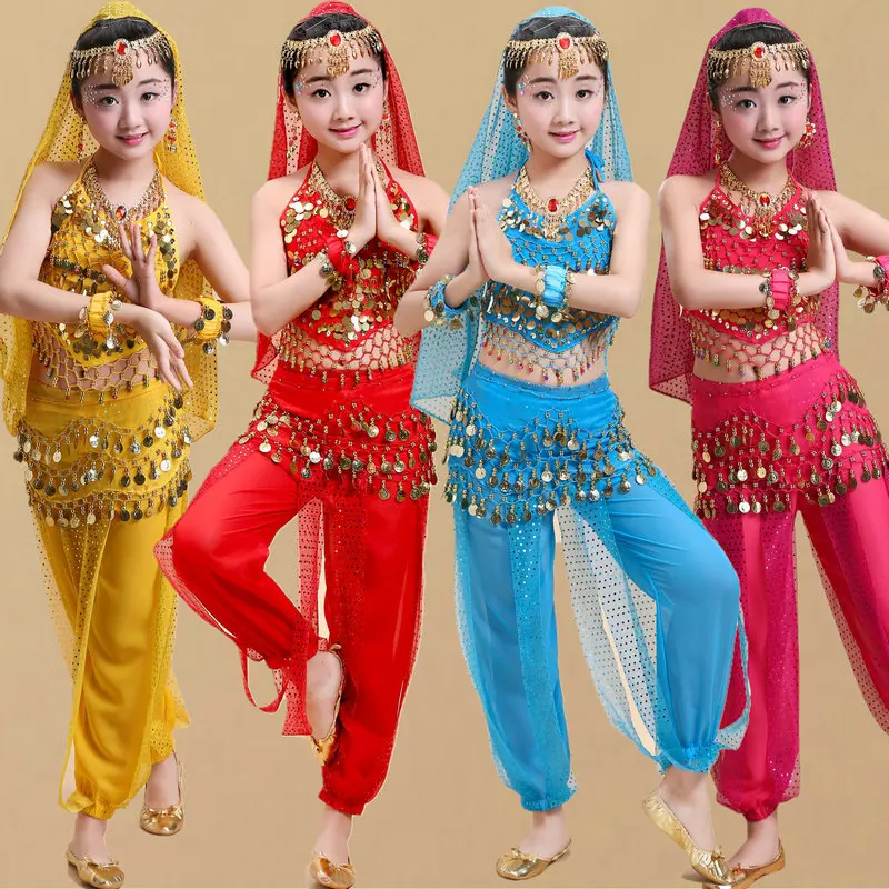 Kids cosplay Belly Dance Costumes Set Oriental Dance Girls Belly Dancing India Belly Dance Clothes Bellydance Child Kids Indian