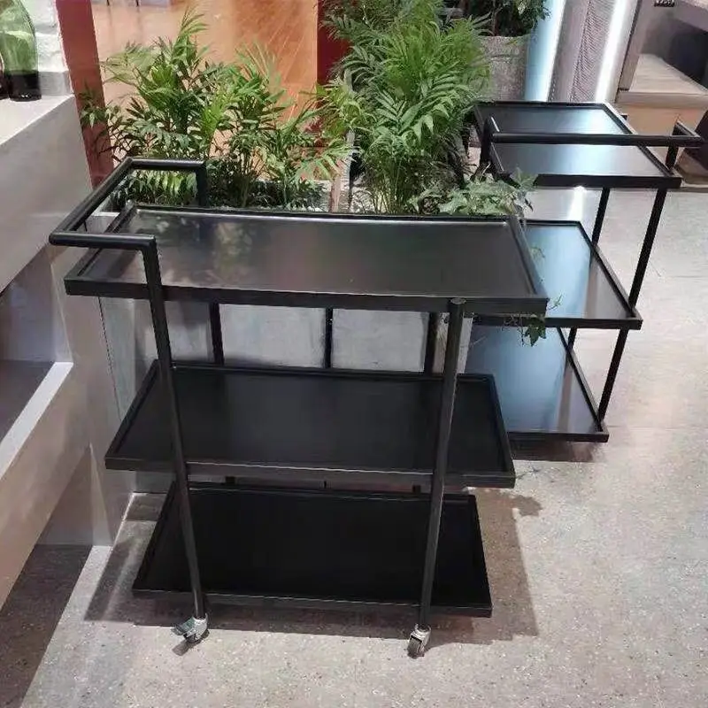 Hotel Food Trolley Cart Utility Bar Serving Restaurant Rolling Trolley Multi Use Functional Cabeceiras Kitchen Furniture