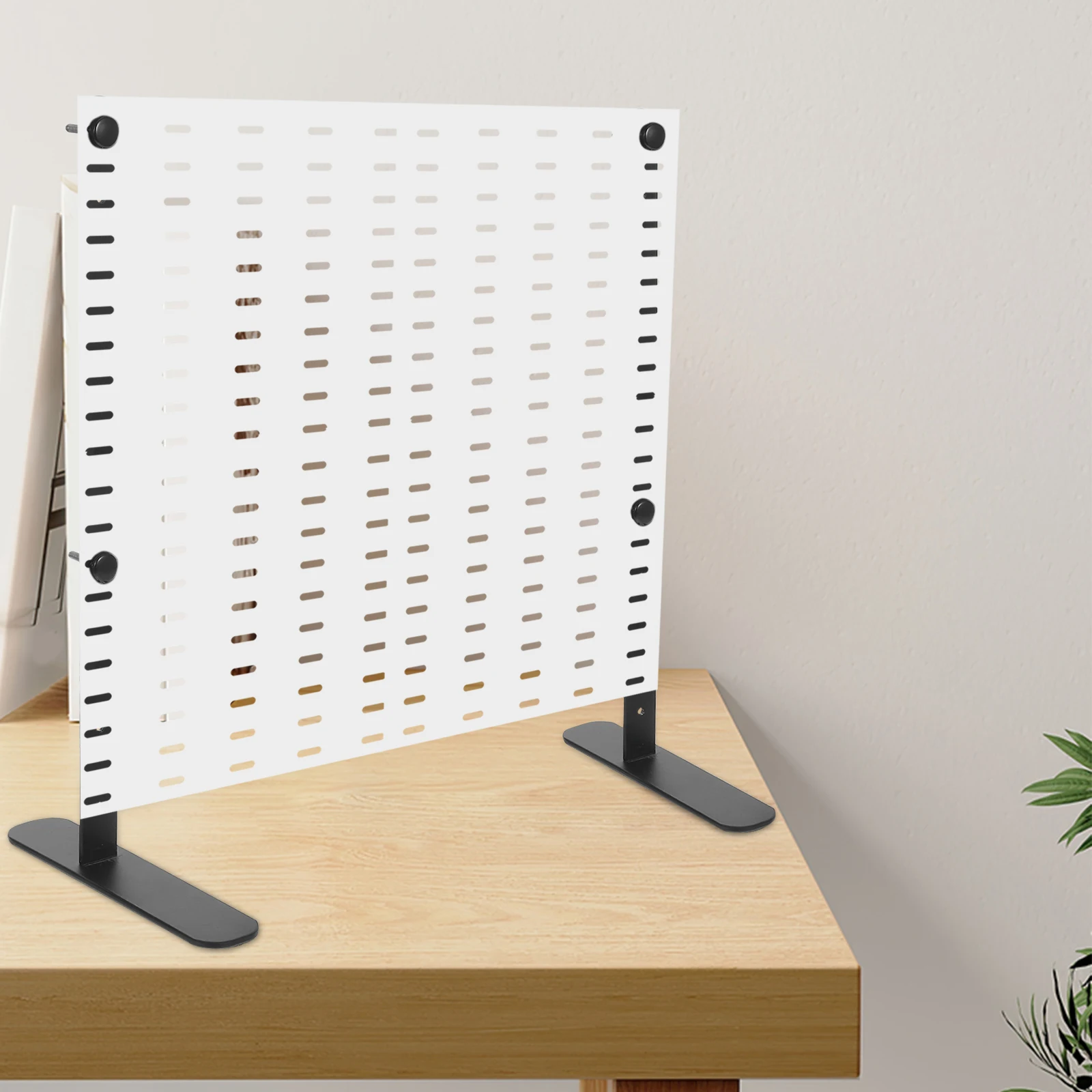 

2 Pcs Perfboard Brackets Garage Pegboard Organizer Black Carbon Steel Desk Stand
