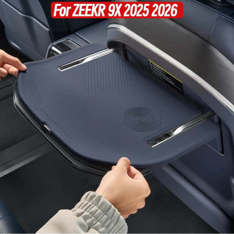 For ZEEKR 9X 2025 2026 Car Rear Seat Small Table Silicone Protective Pad Anti-Slip Mat Scratch-Resistant Interior Accessories