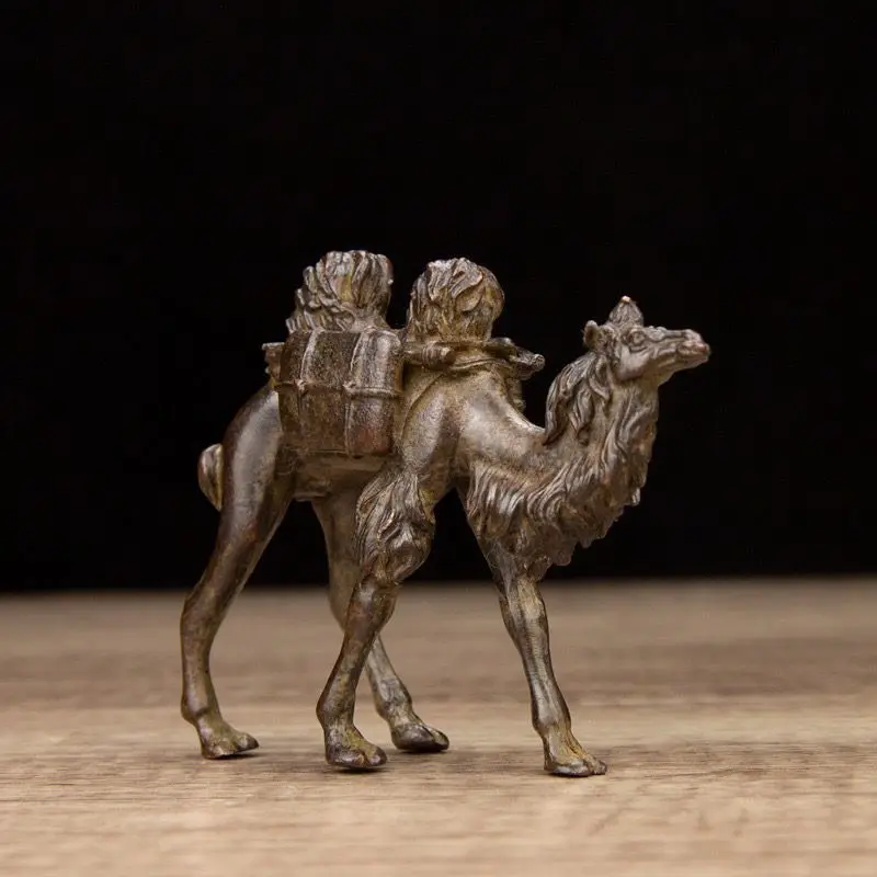 Vintage Desert Camel Figurines Metal Simulation Camel Model Animal Figurines Children's Toys Gifts Home Decor Crafts