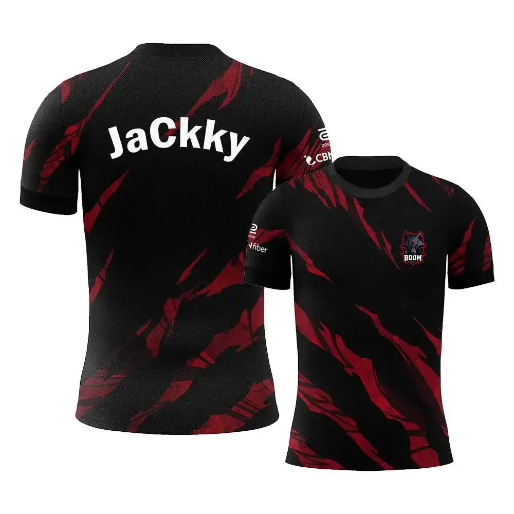 BOOM Esports Club الجديد 2025 زي الفريق DOTA2 Pro League Player Training Jerseys Fan مخصص للتنفس تي شيرت رجالي