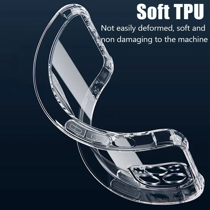 حافظة هاتف شفافة مضادة للصدمات لهاتف آيفون 17 16 15 11 12 13 Pro Max 16 Plus 13 Mini 17 حافظة لهاتف آيفون شفافة من السيليكون #2