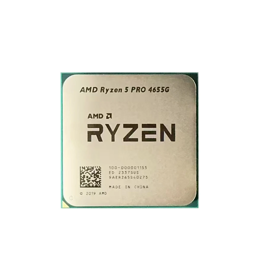 Novo amd ryzen 5 pro 4655g r5 4655g 6 núcleos 12 threads 4.2ghz 7nm ddr4 cpu gráficos integrados radeon vega 7 soquete am4 mas sem ventilador