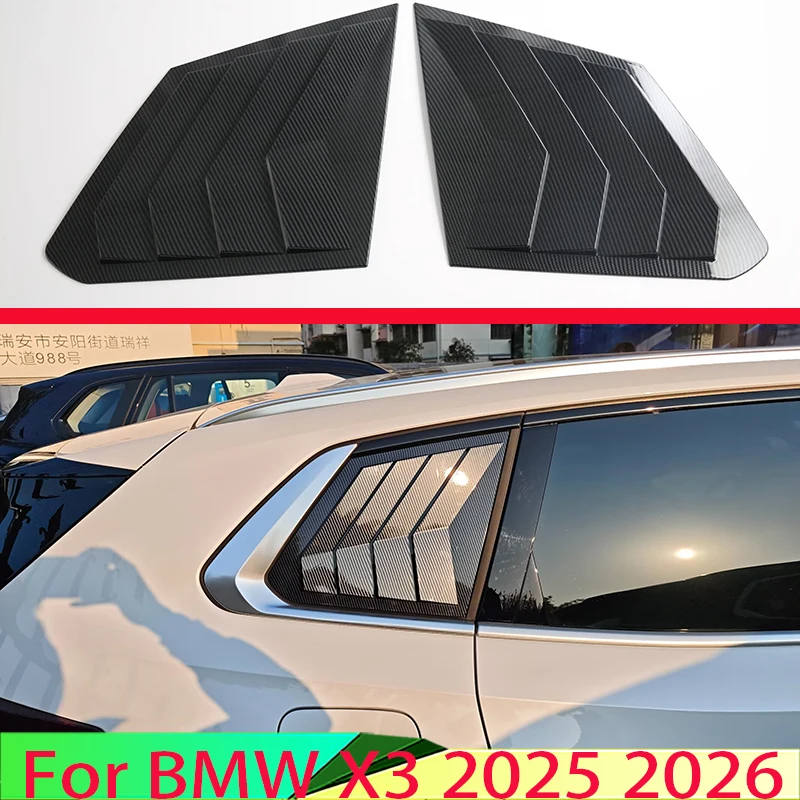 

For BMW X3 2025 2026 Car Accessories ABS Side Door Rear View Window Spoiler Cover Trim Insert Garnish Bezel