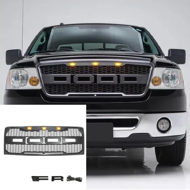 Modified For F150 Front Grill For F-150 2009 2010 2011 2012 2013 2014 Front Racing Grills Mesh Raptor Style Bumper Grilles